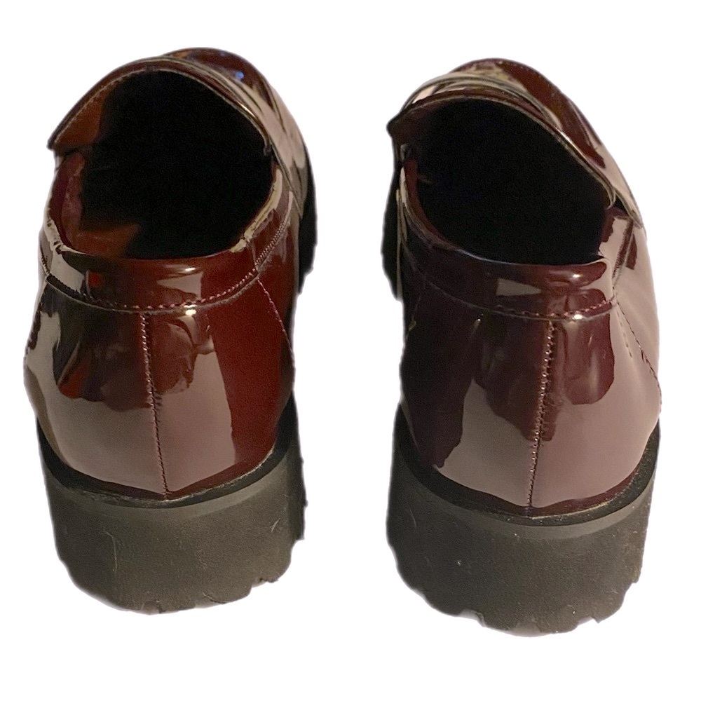 Jones New York Penny Loafer, Prizey, Faux Patent Leather,Wine, Sz 6.5, preppy - Picture 3 of 13